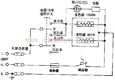 千叶cp-16恒温式多用电热锅电路