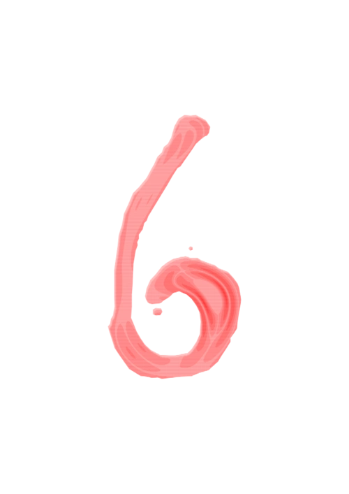 png透明背景# 艺术字# 泼墨#墨迹#数字# 涂鸦 猪肉字 6