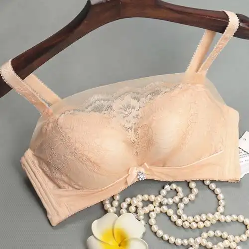 聚拢钢圈抹胸式文胸罩加厚性感胸衣蕾丝面料文胸