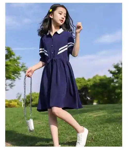 公主裙夏天小女孩子夏装小学生夏季长裙裙子2022新款夏款粉红色160