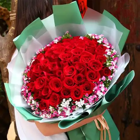 99朵红玫瑰鲜花花束长沙同城速递实体花店爱人情人节礼物生日送花