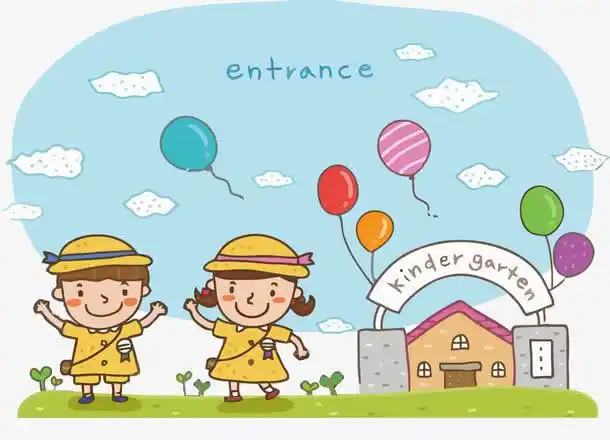 卡通幼儿园矢量素材免费下载_觅元素