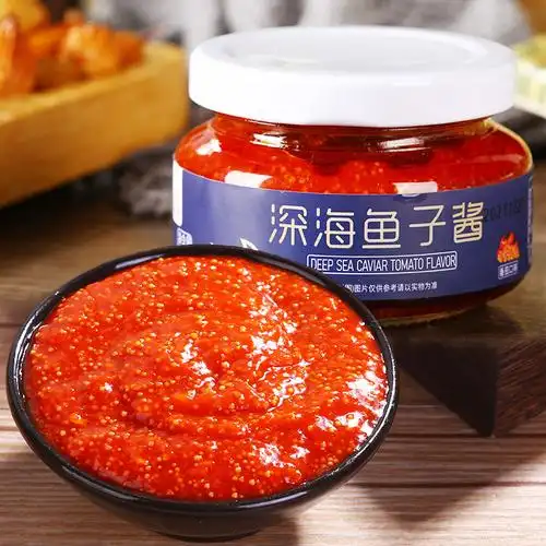 汇尔康hr深海鱼子酱102g瓶番茄口味即食鱼子酱寿司料理罐头拌饭酱方便