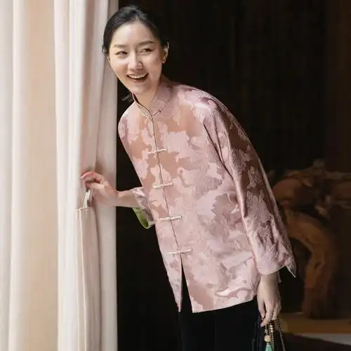 唐装对襟上衣女