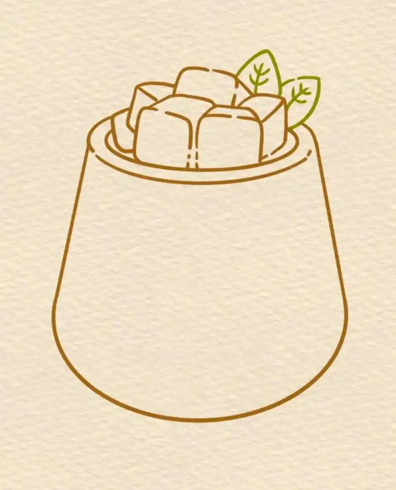 「简笔画」(100/89)芒果03布丁98·内附步骤 今日份芒果03布丁