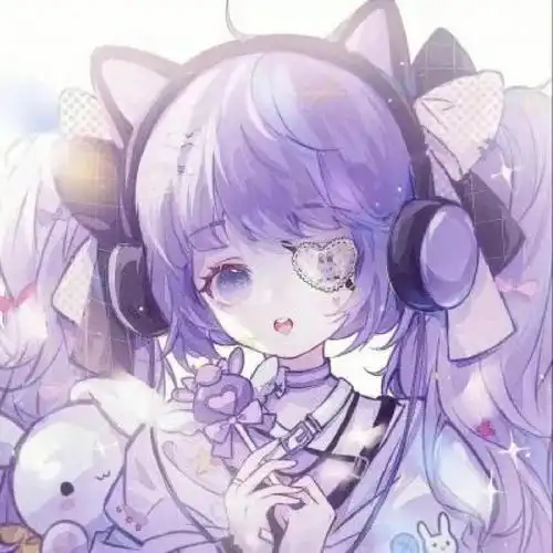 女生  #闺蜜头像  #紫色系