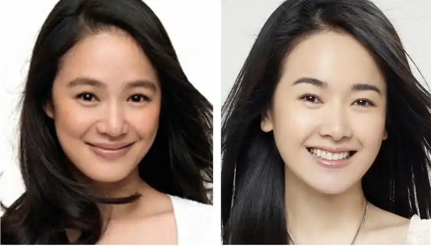 第一是周韵长得不如左小青精致,比如周韵的鼻梁更粗,眼睛更圆,下巴更