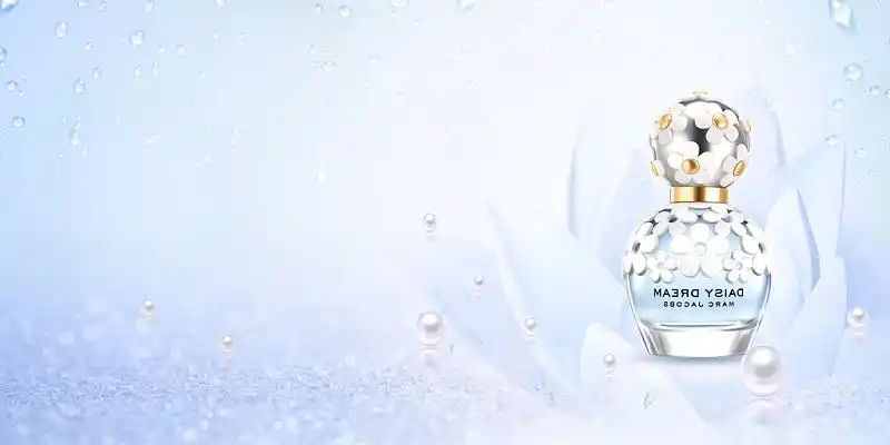 紫色唯美清新香水化妆品护肤品展板背景