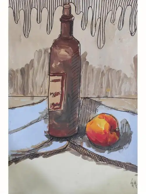 水粉静物临摹步骤图