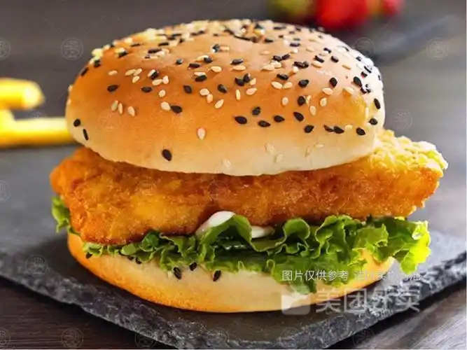 藤椒鸡腿堡图片