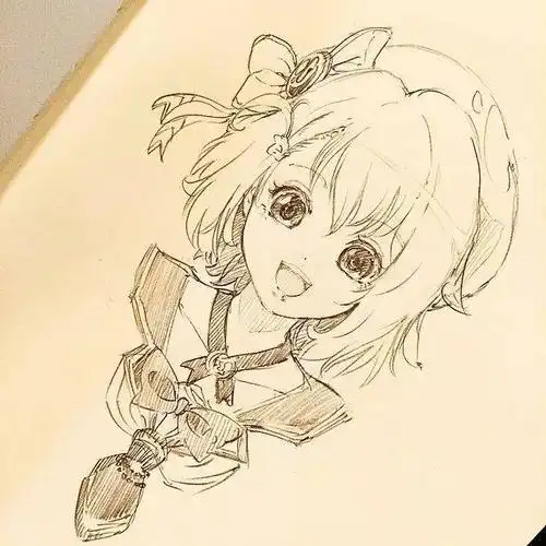 黑白简单q版动漫人物简笔画图片q版动漫人物儿童绘画图集q版动漫人物