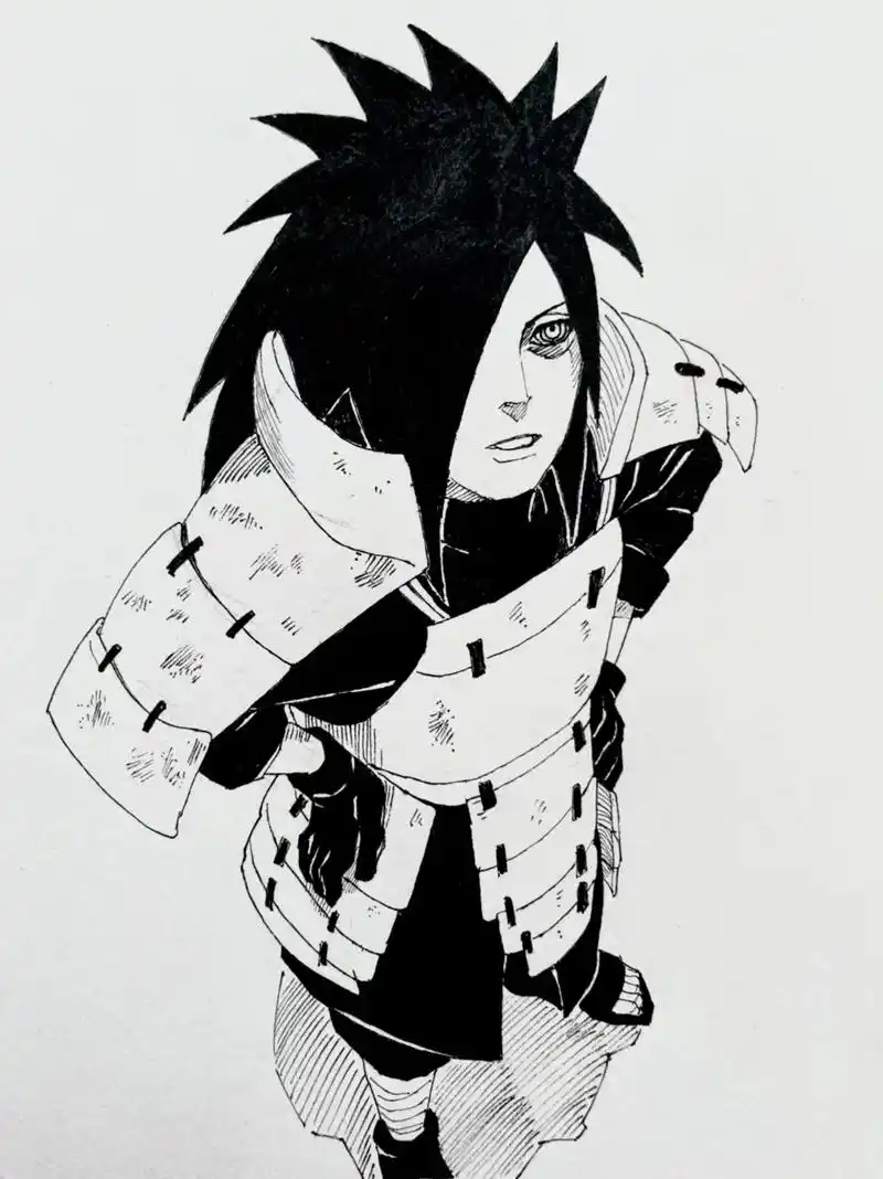 你想起舞吗#手绘教程#火影忍者#宇智波斑 #手绘#手绘过程 - 抖音