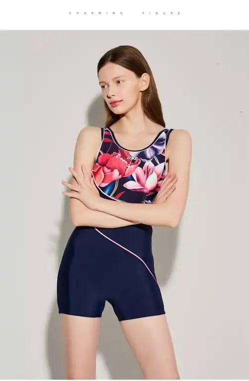 推广zoke洲克新款女士连体平角泳衣