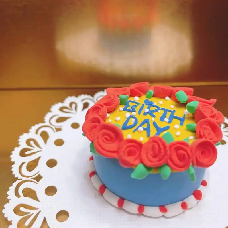 复古蛋糕手作粘土98生日快乐鸭 材料:超轻粘土77工具 用时:大约45