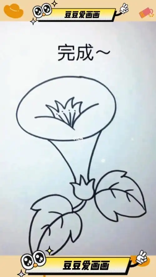 一看就会画的牵牛花简单好学哦