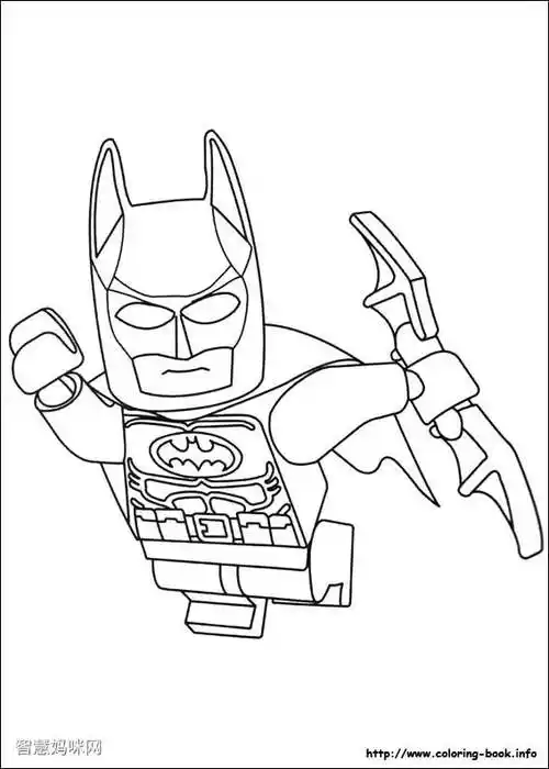 乐高蝙蝠侠填色图片