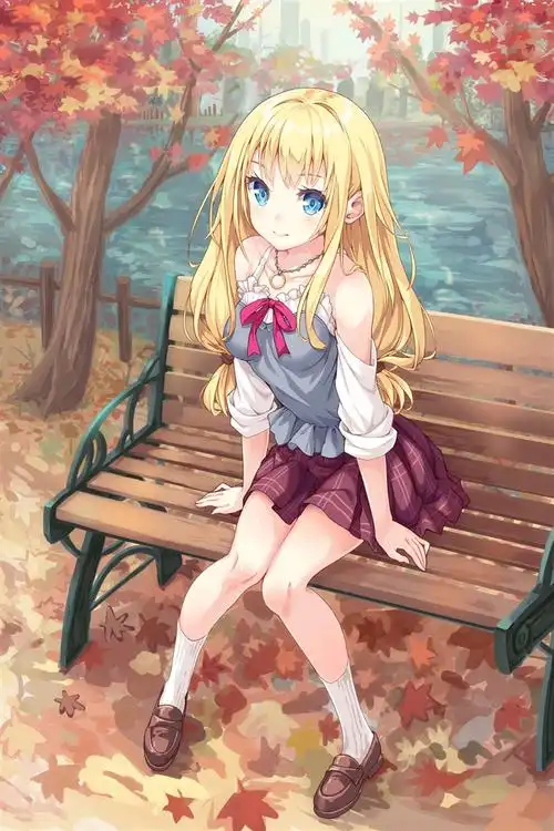 日本可爱女生风景动漫图片