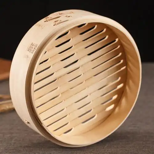 竹制蒸笼屉纯手工蒸格蒸架家用蒸菜蒸馒头小笼包24cm大号蒸笼屉无盖