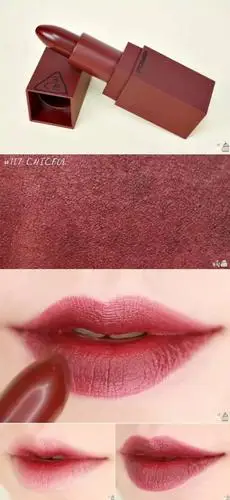 葡萄酒红色,性感魅力 像蜡笔的质地但是不拔干不显唇纹!