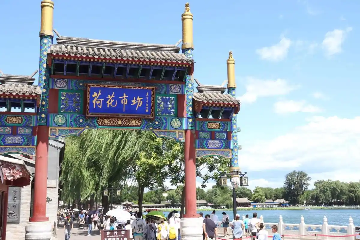 荷花市场售卖夏天.