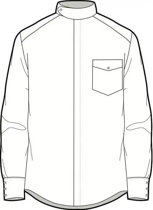 男士衬衫款式图