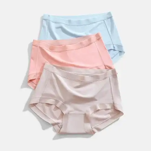 60支兰精莫尔中腰女士内裤三角无痕内裤纯棉女抗菌透气中山内裤