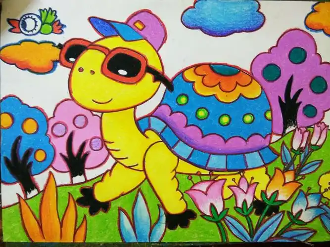 李默油画棒简笔范画