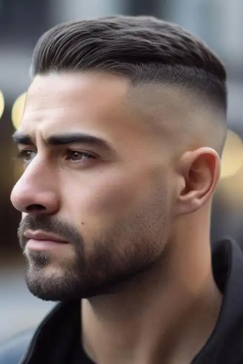 男人过了40岁,两侧铲短发型,焕发时尚新魅力