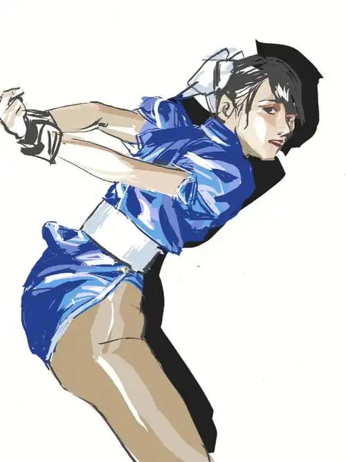 画画  #插画  #原画  #随笔  #丝袜穿搭  #春丽  #街霸  #丝袜