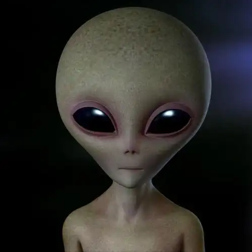 外星人在黑色背景下