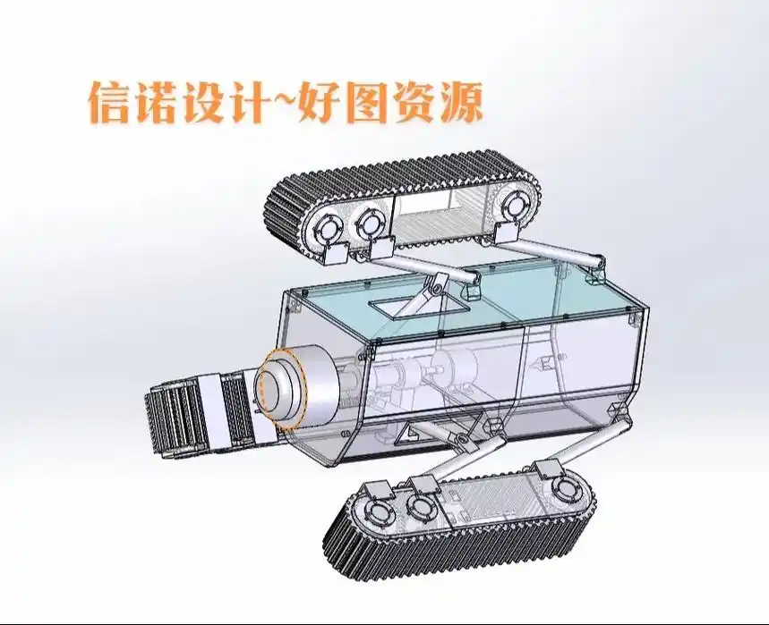 履带式自动行走管道机器人结构设计-变径机器人可检测维修作业, - 抖