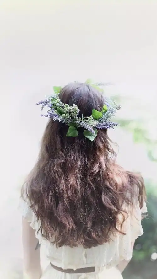 欧美,背影,女生,花