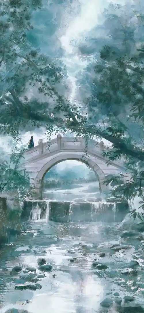 "古风唯美插画手机壁纸"