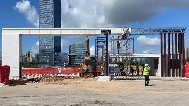 钢结构标准工地大门定制加长款 深圳项目工程大门-工地大门-深圳市大