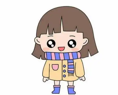 全身彩色小女孩简笔画怎么画漂亮可爱小女孩简笔画教学图解