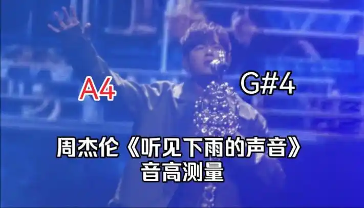 g#4变调】周杰伦嘉年华杭州站《听见下雨的声音》音高测量及统计