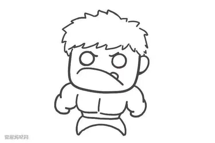 q版绿巨人怎么画