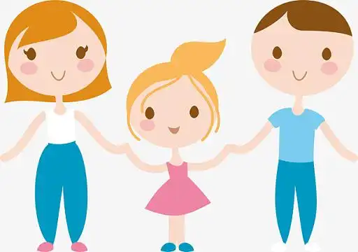 卡通全家福psdpng卡通全家自驾游人物插画png卡通幸福三口之家png父亲