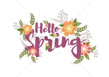 你好: hello spring card design