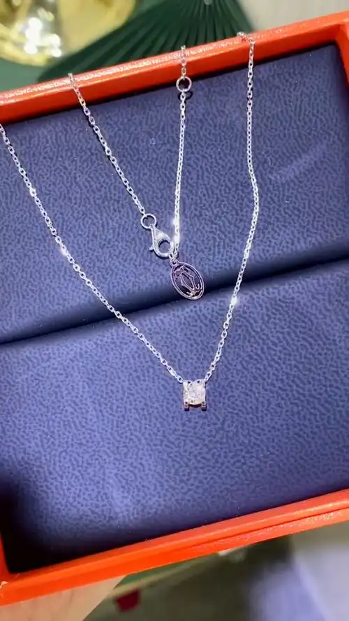 卡地亚钻石96牛头项链