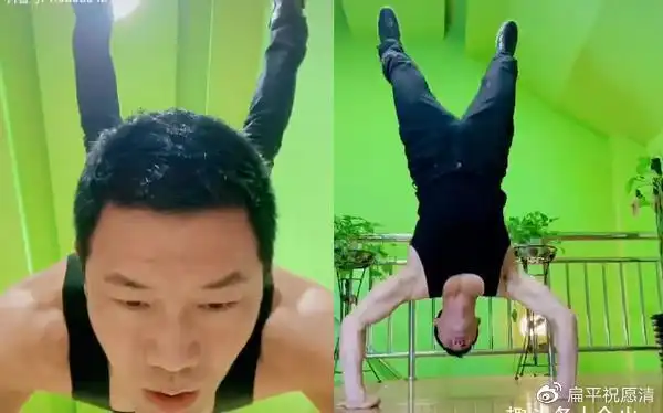 嘎子哥脚受伤倒立下楼梯肌肉太强健因直播卖假酒遭群嘲