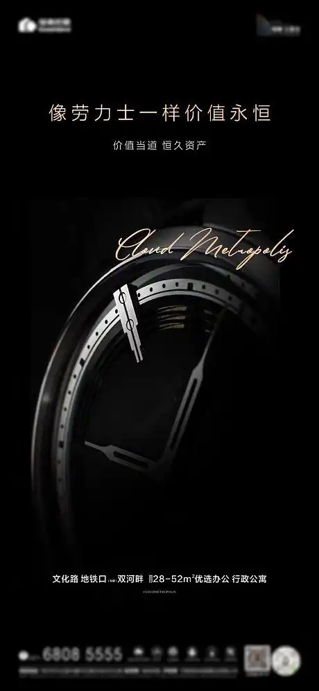 黑色质感奢侈品单图-源文件