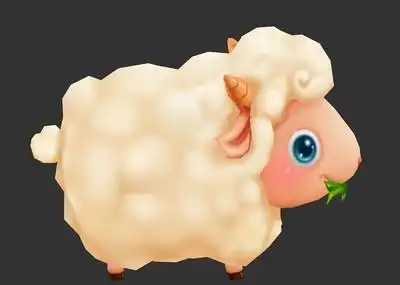 卡通q版手绘小绵羊