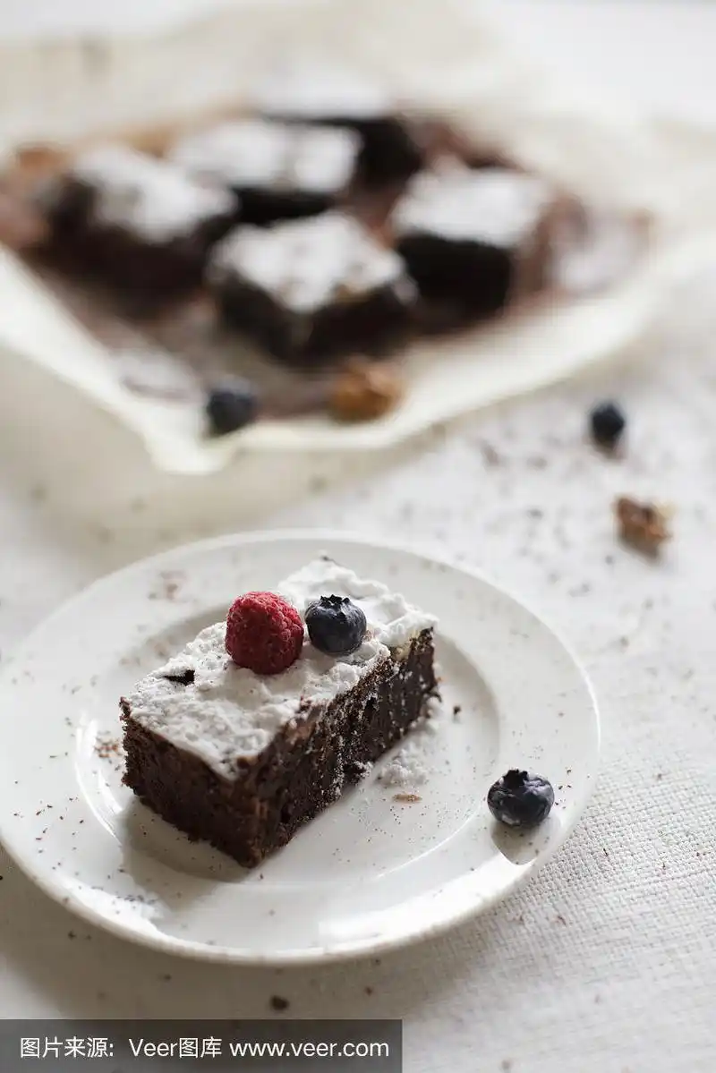 巧克力布朗尼美味的甜点