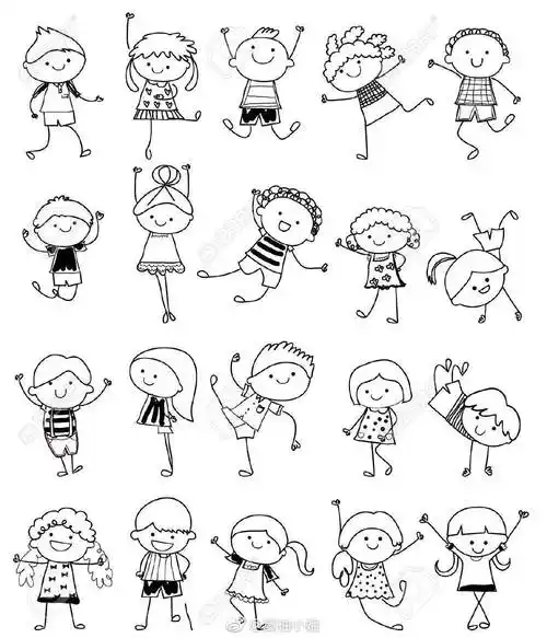 娃娃简笔画娃娃简笔画图片大全