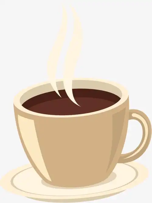 卡通香浓咖啡素材