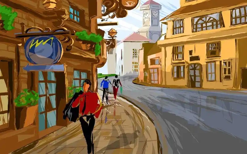 宽屏线条 手绘壁纸14 - 1440x900