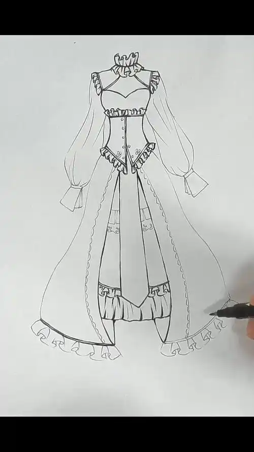 服装设计手绘洛丽塔