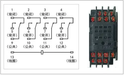继电器接线端子标示图:3)当防火卷帘门控制箱发生故障时,"故障反馈"