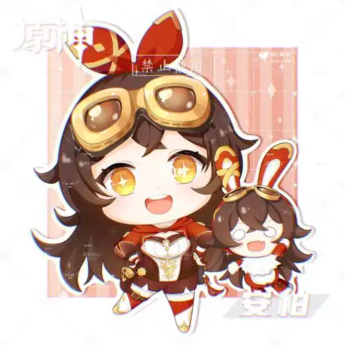 原神q版同人系列安柏